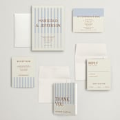 "stripes" - Wedding Invitations in Wave by Kelly Watkins - Invitation Suite