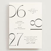 "Numerical" - Wedding Invitations in Lily by Owl and Toad - Front