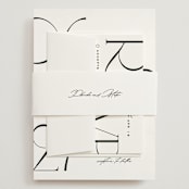 "Numerical" - Wedding Invitations in Lily by Owl and Toad - Assembled with Belly Band