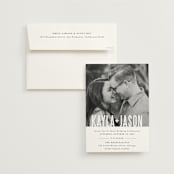 "Monumental" - Wedding Invitations in Cotton by Jessie Steury - Invitation with Envelope
