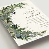"Side Swept" - Wedding Invitations in Navy by Susan Moyal - Detail