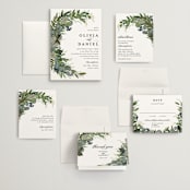 "Side Swept" - Wedding Invitations in Navy by Susan Moyal - Invitation Suite