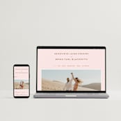 "Mod Initials" - Wedding Invitations in Rust by Genna Blackburn - FREE Wedding Website