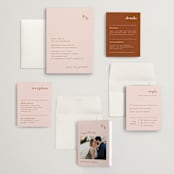 "Mod Initials" - Wedding Invitations in Rust by Genna Blackburn - Invitation Suite