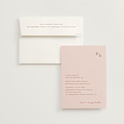 "Mod Initials" - Wedding Invitations in Rust by Genna Blackburn - Invitation with Envelope