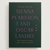 "Miami" - Wedding Invitations in Bird of Paradise by Ashley DeMeyere - Front