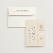 "The Manor" - Wedding Invitations in Buff by Pixel and Hank - Invitation with Envelope