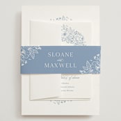 "Wild Roses" - Wedding Invitations in Nova by Kristen Smith - Assembled with Belly Band