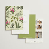 "Tropical garden" - Wedding Invitations in Lime by Elly - Back of Card Options