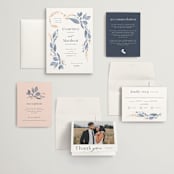 "Cascading Floral" - Wedding Invitations in Lagoon by Corinne Malesic - Invitation Suite