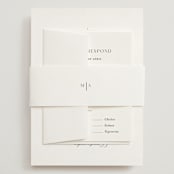 "Classic & Timeless" - Wedding Invitations in Obsidian by Lucrecia Caporale - Assembled with Belly Band