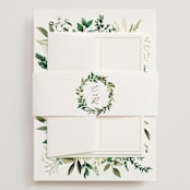 "Fresh Classic" - Wedding Invitations in Porcelain by Susan Moyal - Assembled with Belly Band