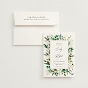 "Fresh Classic" - Wedding Invitations in Porcelain by Susan Moyal - Invitation with Envelope