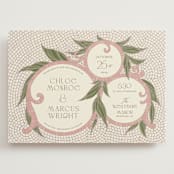 "1081" - Wedding Invitations in Blush by GeekInk Design - Front