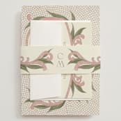 "1081" - Wedding Invitations in Blush by GeekInk Design - Assembled with Belly Band