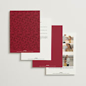 "Jaipur" - Wedding Invitations in Ruby by Mansi Verma - Back of Card Options