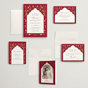 "Jaipur" - Wedding Invitations in Ruby by Mansi Verma - Invitation Suite