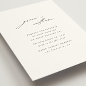 "Delicate Script" - Wedding Invitations in Cotton by Angela Thompson - Detail