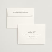 "Delicate Script" - Wedding Invitations in Cotton by Angela Thompson - FREE Recipient Addressing