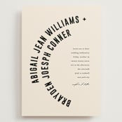 "Spin" - Wedding Invitations in Cream by Pixel and Hank - Front
