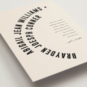 "Spin" - Wedding Invitations in Cream by Pixel and Hank - Detail