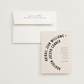 "Spin" - Wedding Invitations in Cream by Pixel and Hank - Invitation with Envelope