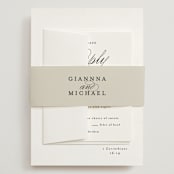 "Everything Love" - Wedding Invitations in Ebony by Louise Kay - Assembled with Belly Band