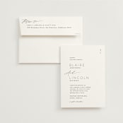 "Paire" - Wedding Invitations in Tuxedo by Kate Ahn - Invitation with Envelope