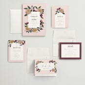 "Wild Peonies" - Wedding Invitations in Blush by Cindy Reynolds - Invitation Suite