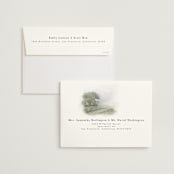 "Hillside" - Wedding Invitations in Moss by Hannah Williams - FREE Recipient Addressing