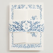 "Royal" - Wedding Invitations in Cobalt by Petra Kern - Assembled with Belly Band