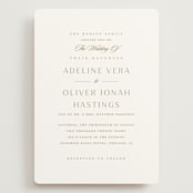 "Classic decorum" - Wedding Invitations in Golden by Stacey Meacham - Front