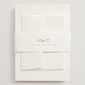 "Classic decorum" - Wedding Invitations in Golden by Stacey Meacham - Assembled with Belly Band