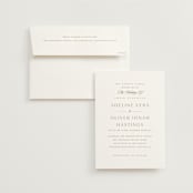 "Classic decorum" - Wedding Invitations in Golden by Stacey Meacham - Invitation with Envelope