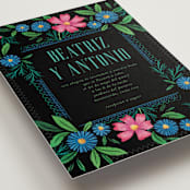 "Embroidery" - Wedding Invitations in Noche by Jackie Crawford - Detail