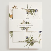 "Pressed Garden" - Wedding Invitations in Fall by Grace Kreinbrink - Assembled with Belly Band