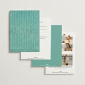 "Fiesta Folk Art" - Wedding Invitations in Lagoon by root beer float - Back of Card Options