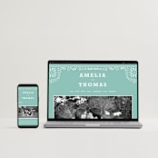 "Fiesta Folk Art" - Wedding Invitations in Lagoon by root beer float - FREE Wedding Website