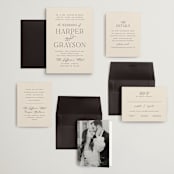 "Tendu" - Wedding Invitations in Creme by Carly Reed Walker - Invitation Suite