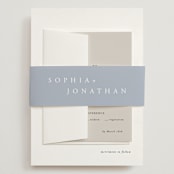 "The Minimalist" - Wedding Invitations in Air by lulu and isabelle - Assembled with Belly Band
