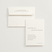"The Minimalist" - Wedding Invitations in Air by lulu and isabelle - Invitation with Envelope