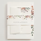 "Golden Hour" - Wedding Invitations in Water Lily by Jennifer Wick - Assembled with Belly Band