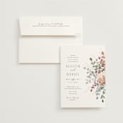 "Golden Hour" - Wedding Invitations in Water Lily by Jennifer Wick - Invitation with Envelope
