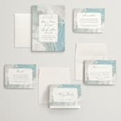 "Tidal Wave" - Wedding Invitations in Aqua by Hooray Creative - Invitation Suite