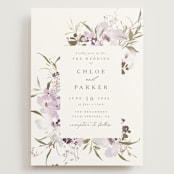 "Meadow Burst" - Wedding Invitations in Lilac by Grace Kreinbrink - Front