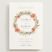 "New Blossoms" - Wedding Invitations in Peach by Olivia Raufman - Front
