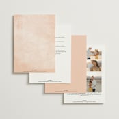 "New Blossoms" - Wedding Invitations in Peach by Olivia Raufman - Back of Card Options