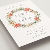 "New Blossoms" - Wedding Invitations in Peach by Olivia Raufman - Detail