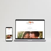 "New Blossoms" - Wedding Invitations in Peach by Olivia Raufman - FREE Wedding Website