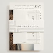 "contemporary photo" - Wedding Invitations in Cloud by Erin Deegan - Assembled with Belly Band